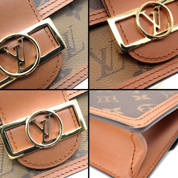 Louis Vuitton Porte-Documents Dauphine Monogram Reverse Canvas Shoulder Bag