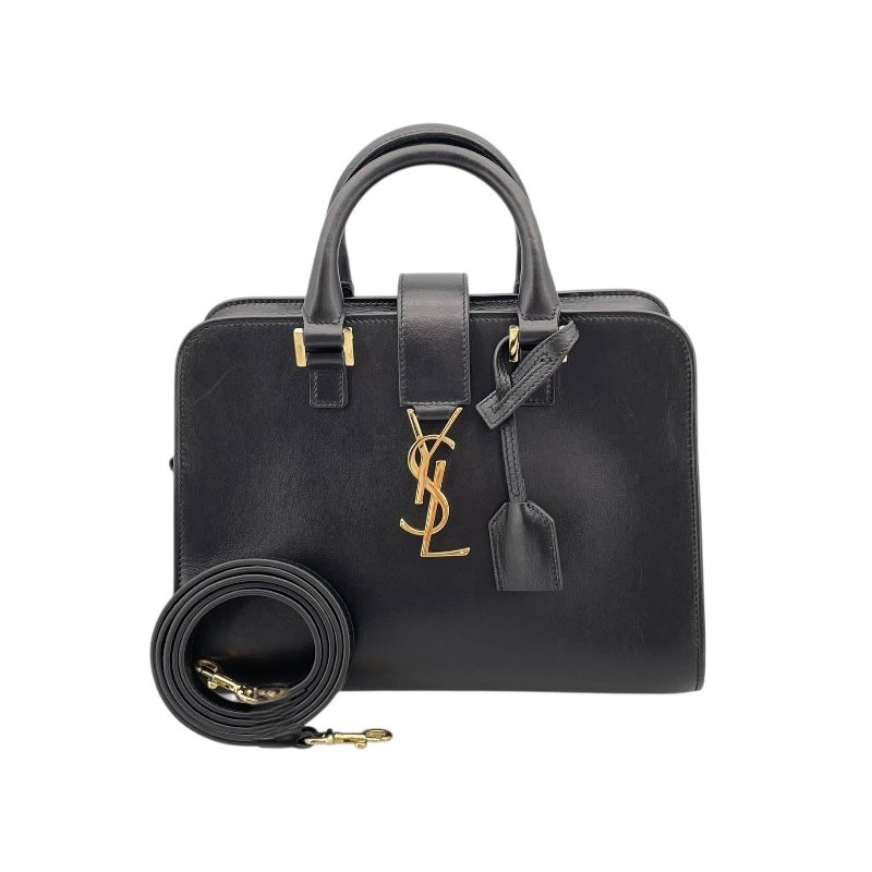 Saint Laurent Baby Cabas Black Leather Shoulder Bag - Timeless Elegance