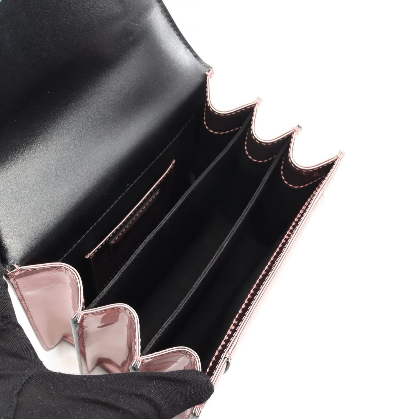 BVLGARI Serpenti Forever Metallic Pink Leather Handbag