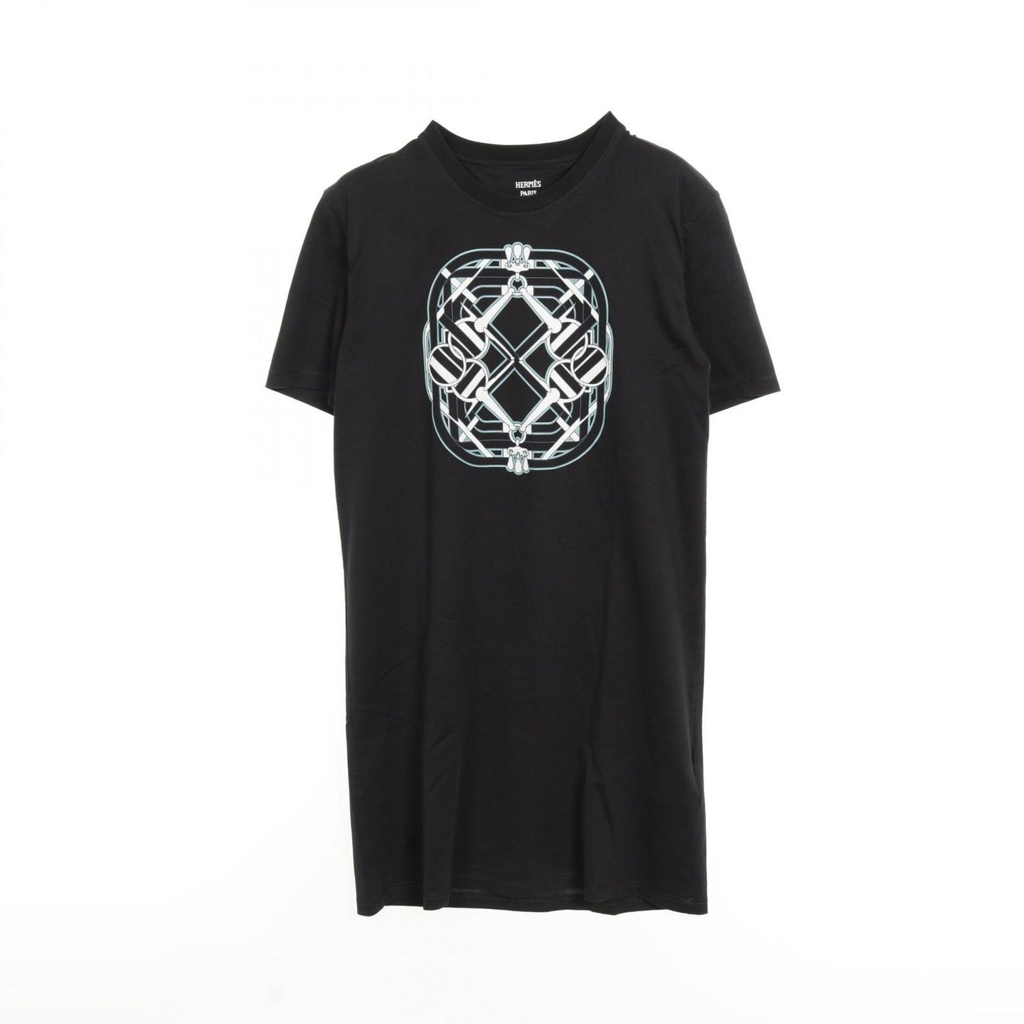 HERMES Cartouche Black Cotton Dress - Timeless Elegance