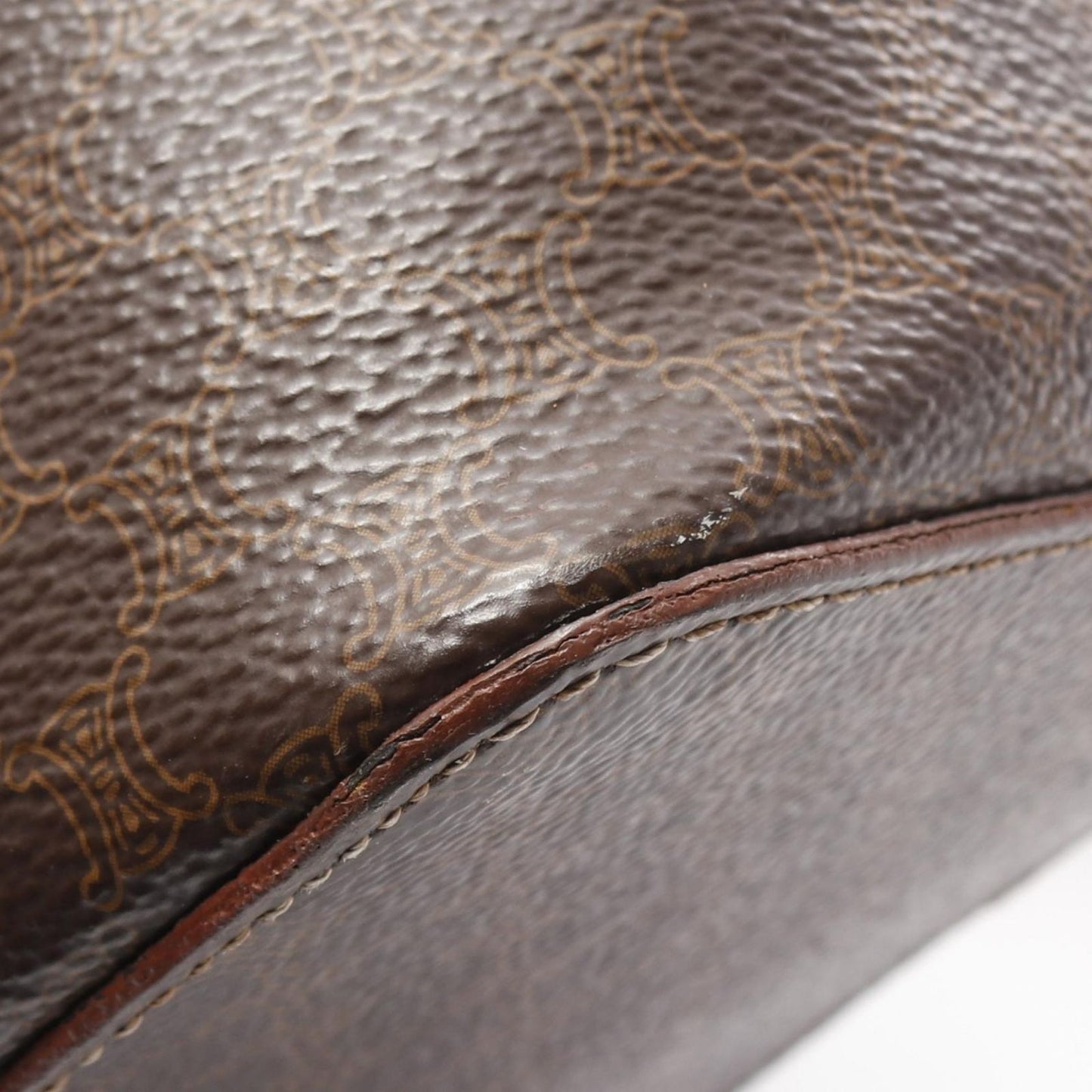 CELINE Macadam Brown Leather Backpack - Timeless Elegance