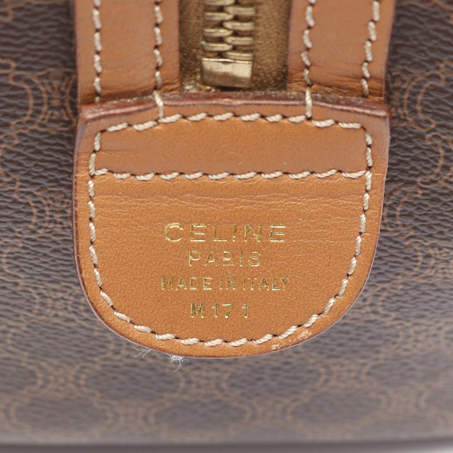 CELINE Macadam 2-Way Boston Bag in Dark Brown PVC Canvas