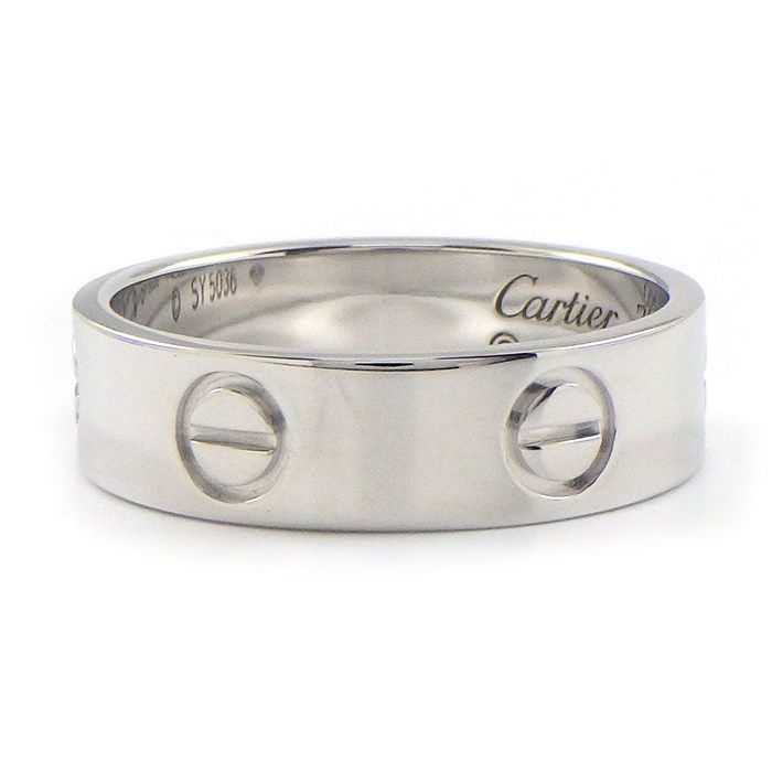 Cartier Love Ring Classic Model MM in K18 White Gold - Size 15