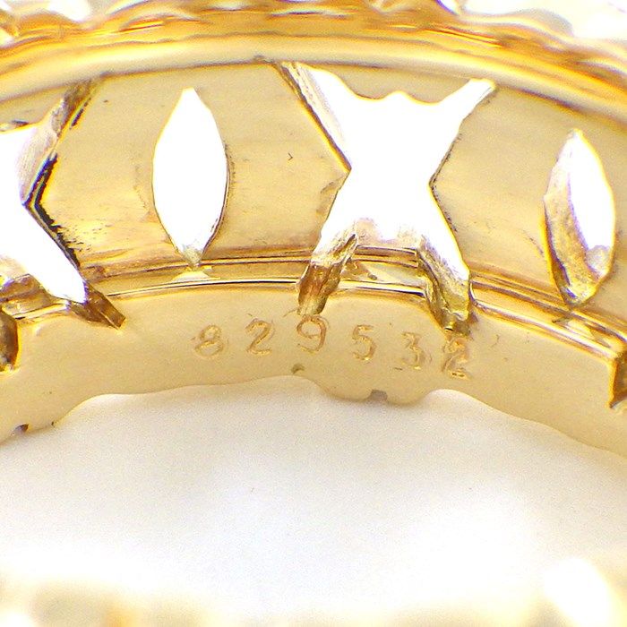 Cartier Entrelacés C2 2C Logo K18YG Ring - Size 9.5