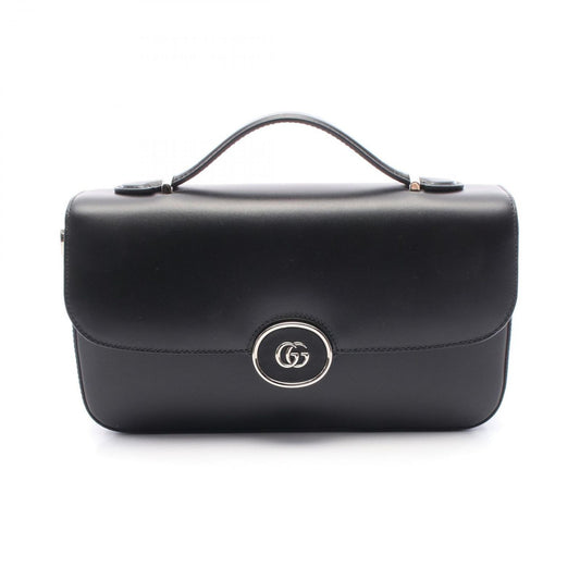 GUCCI Petite GG Black Leather Shoulder Bag - Timeless Elegance