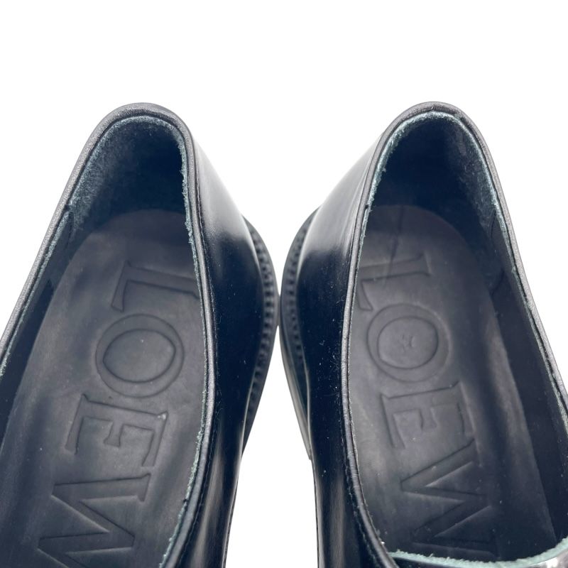 LOEWE Black Leather Oxford Shoes for Women - Timeless Elegance