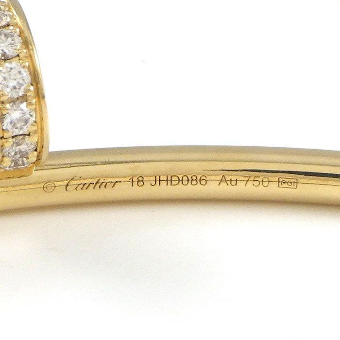 Cartier Juste un Clou Small Model Bangle with Diamonds - K18YG