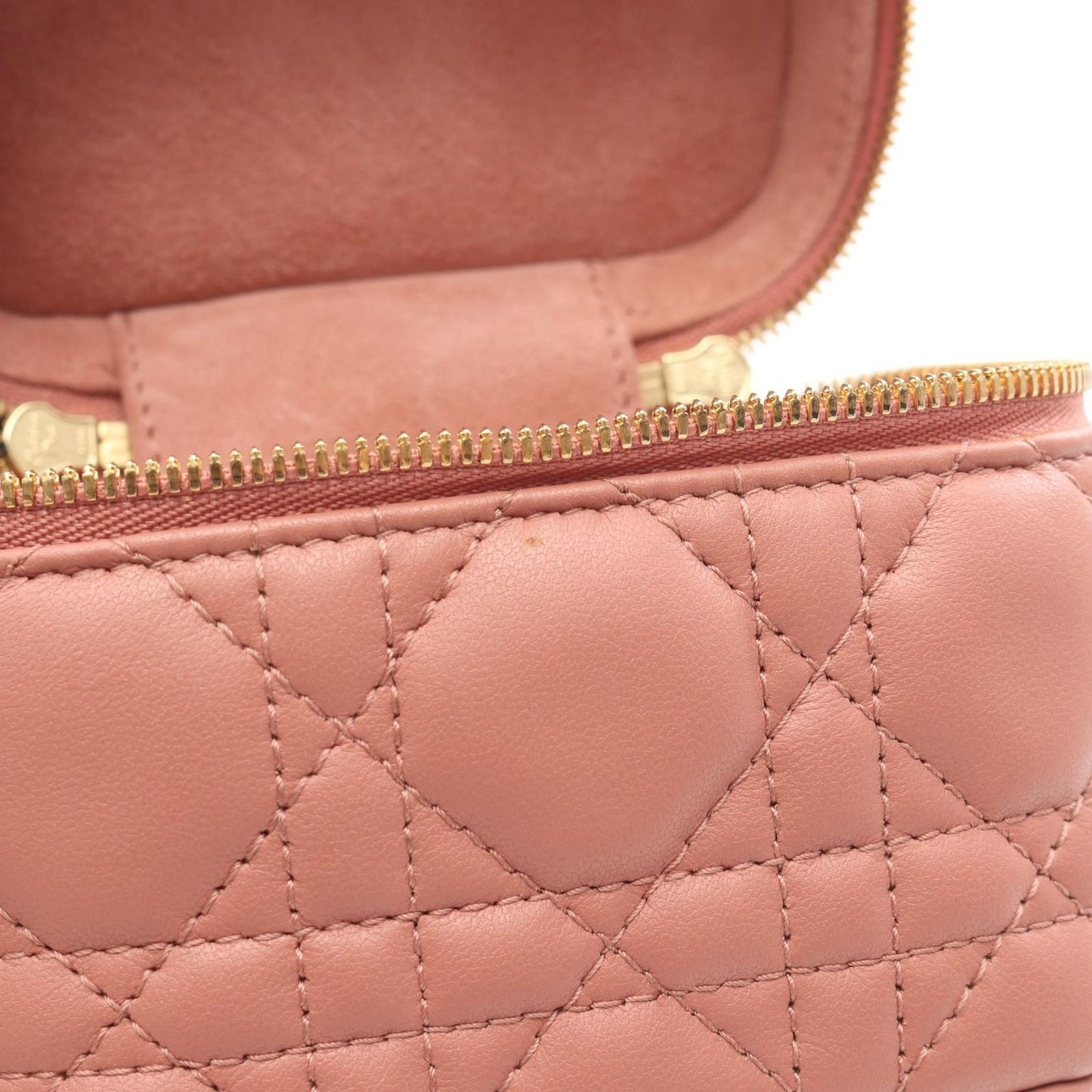 Dior Lady Dior Micro Vanity Bag in Mauve Pink Leather