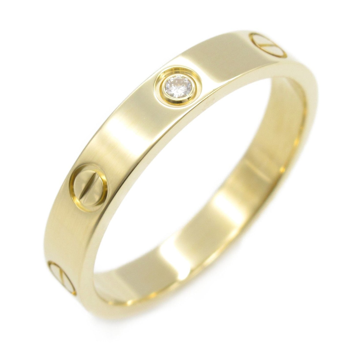 Cartier Mini Love Ring in 18K Yellow Gold with Diamonds