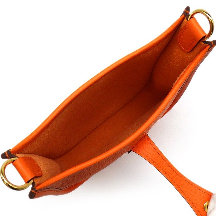 HERMES Evelyne TPM Shoulder Bag - 2024 Orange Minian with Gold Hardware