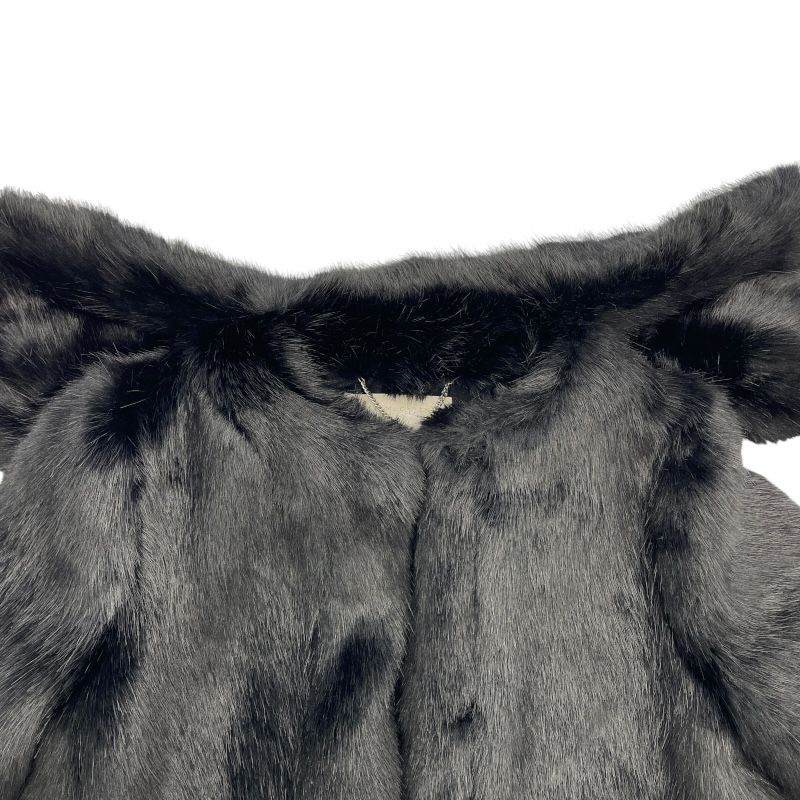 Stella McCartney Black Faux Fur Coat - Timeless Elegance