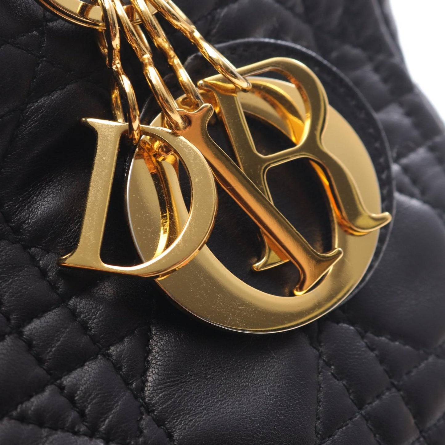 Dior Lady Dior Cannage Black Leather Handbag - Timeless Elegance