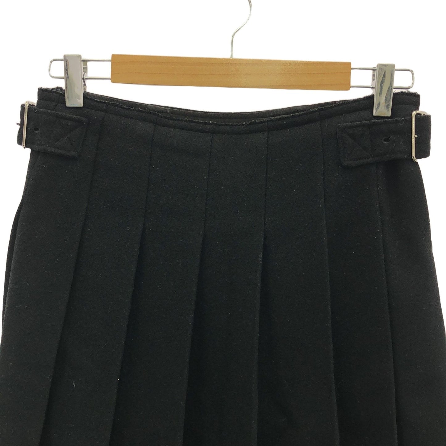 tricot COMME des GARCONS Black Wool Pleated Skirt - Size S