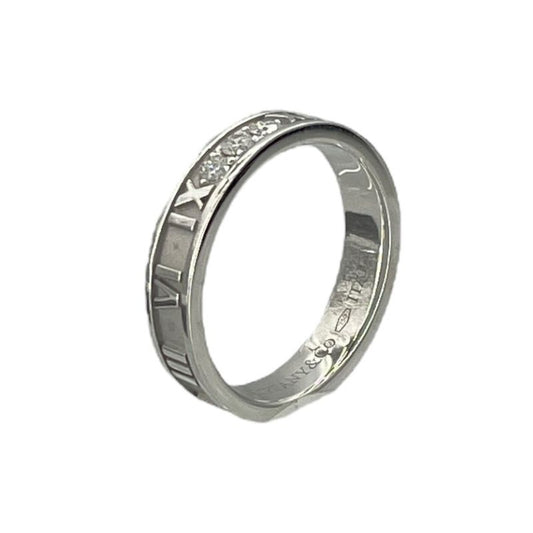 Tiffany & Co. Atlas Ring in 750WG with Diamonds - Exquisite Craftsmanship