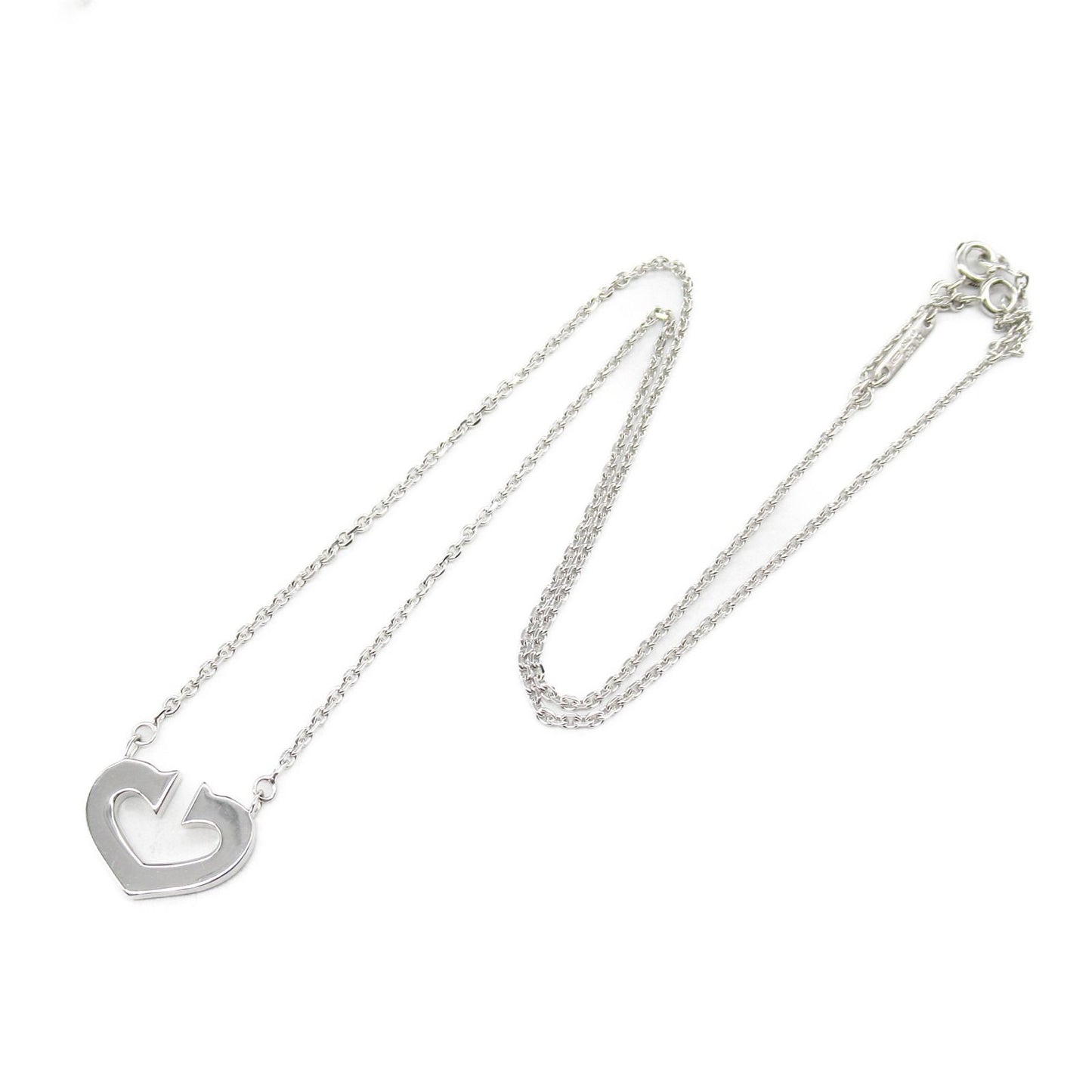 CARTIER C Heart Necklace in 18K White Gold - Timeless Elegance