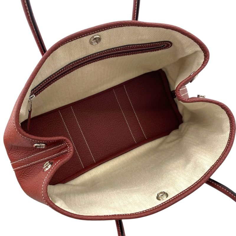 HERMES Garden Party TPM Handbag in Rouge Ash - Exquisite Craftsmanship