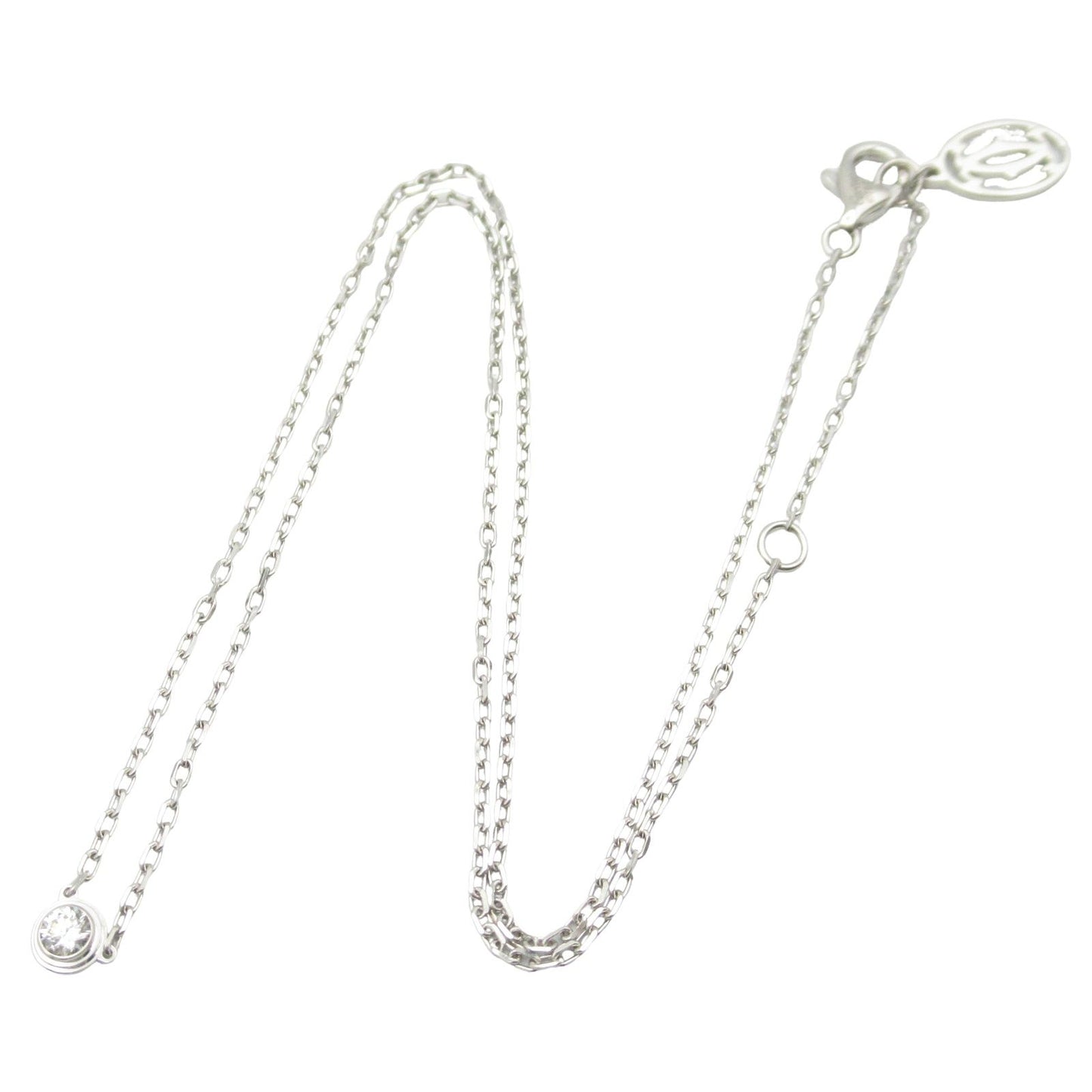 CARTIER Amour Necklace in 18K White Gold with Diamonds