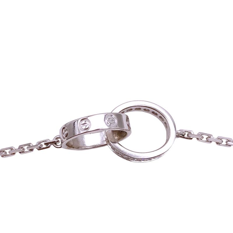 Cartier Baby Love Necklace K18WG with Diamonds - Exquisite Elegance