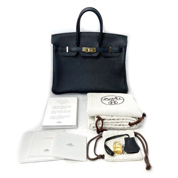 HERMES Birkin 25 Handbag - 2018 Black Togo with Gold Hardware