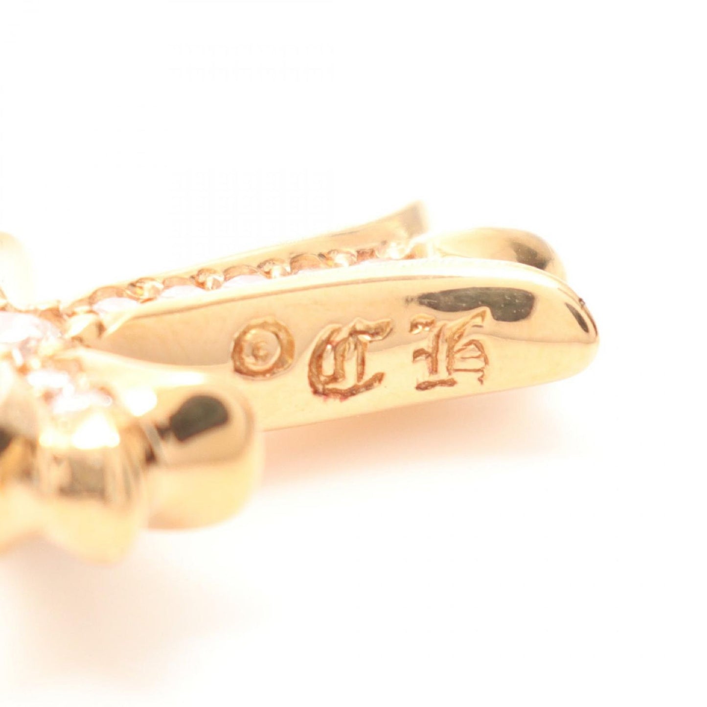 Chrome Hearts Tiny Fat Cross Pave Diamond Pendant - Unused Luxury