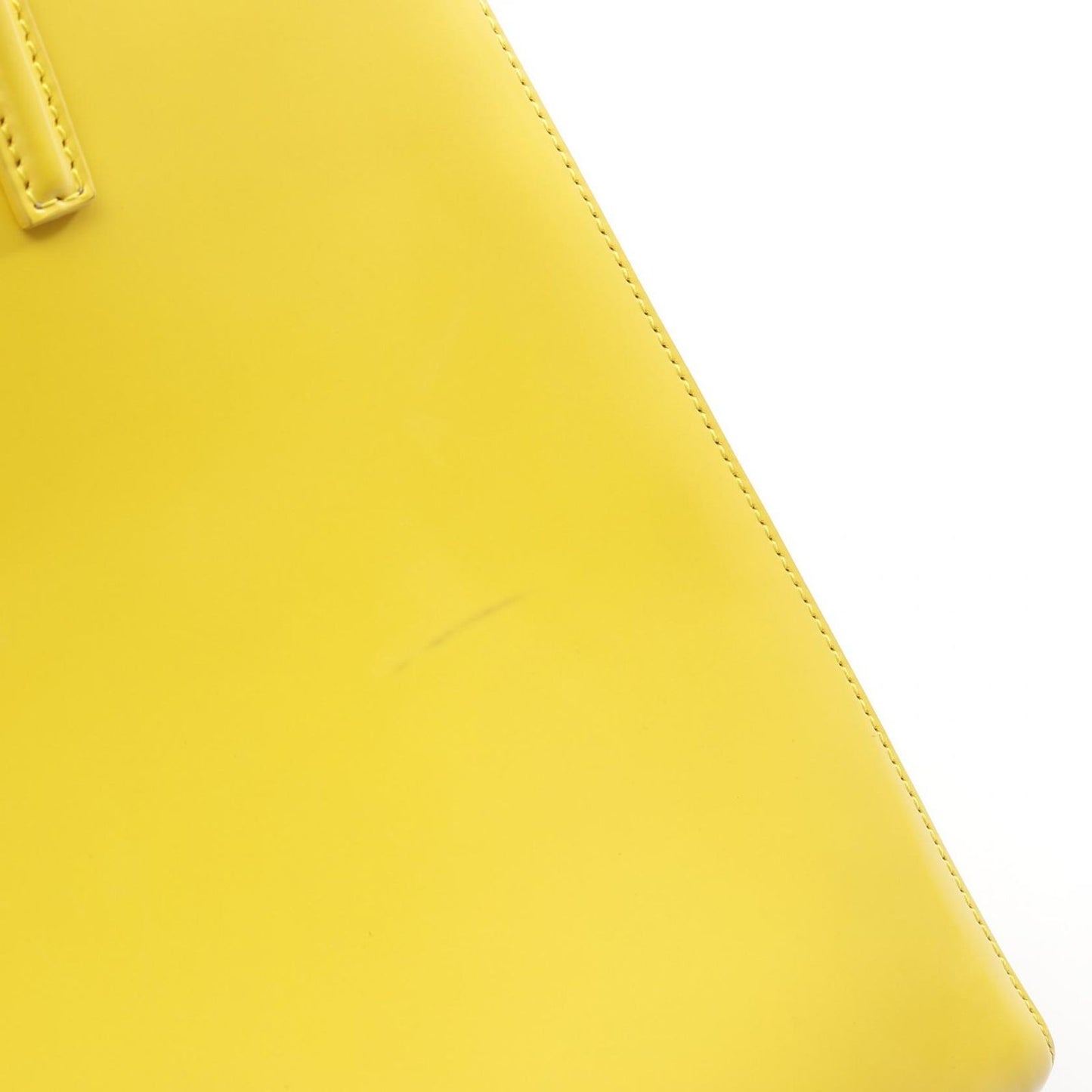PRADA Saffiano Vernic Handbag in Yellow - Timeless Elegance