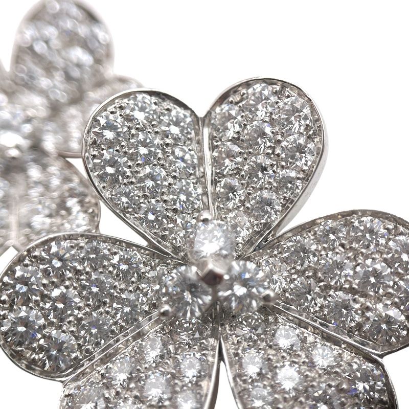 Van Cleef & Arpels Frivole Diamond Brooch in 18K White Gold