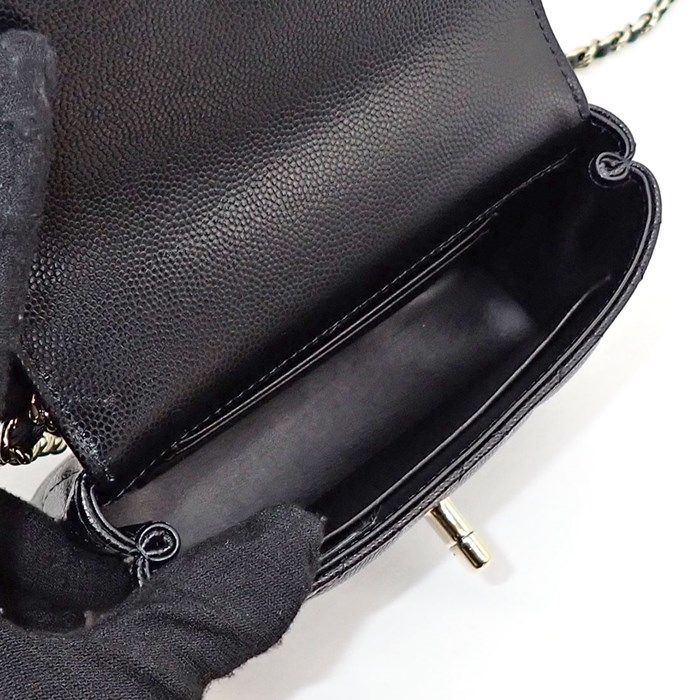 Chanel Coco Handle Extra Mini Handbag in Black Caviar Leather