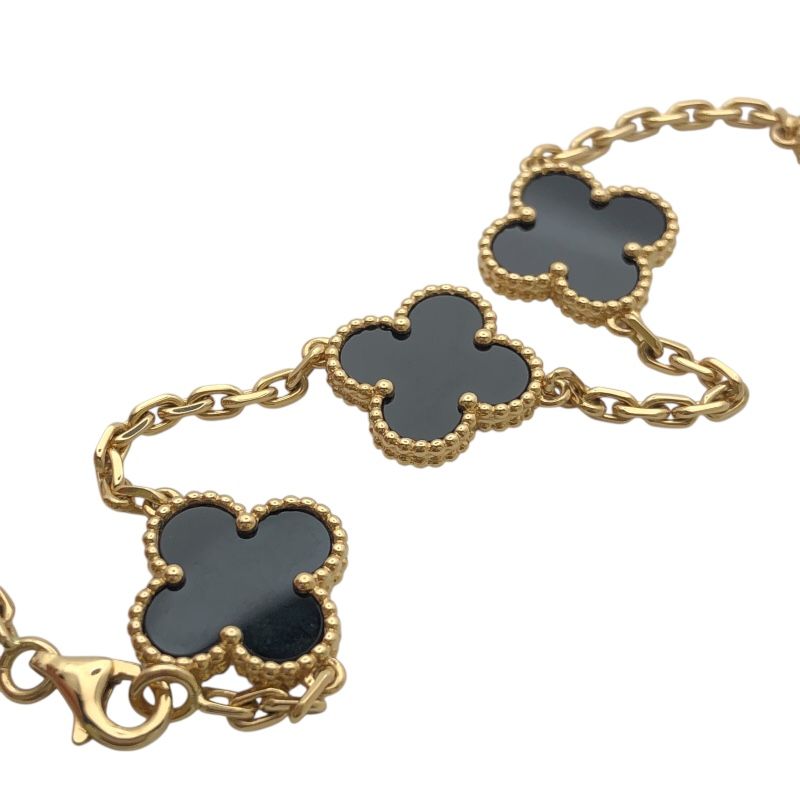 Van Cleef & Arpels Vintage Alhambra Long Necklace 750YG Onyx
