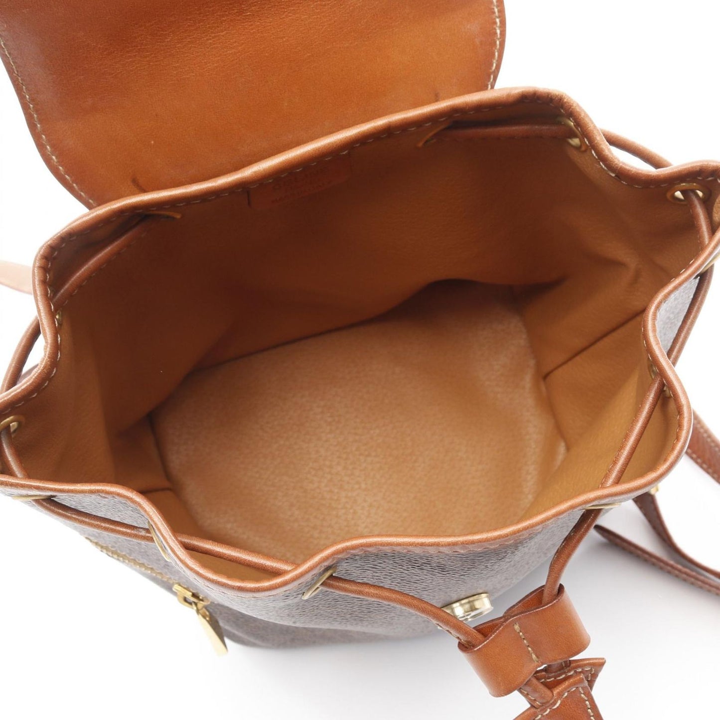 CELINE Macadam Brown Leather Backpack - Timeless Elegance