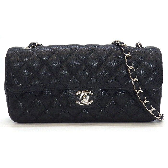 Chanel Matelassé Shoulder Bag A35731 in Black Caviar Leather