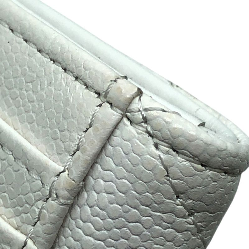 CHANEL Zippy Coin Purse AP3179 in White Caviar with Gold Hardware