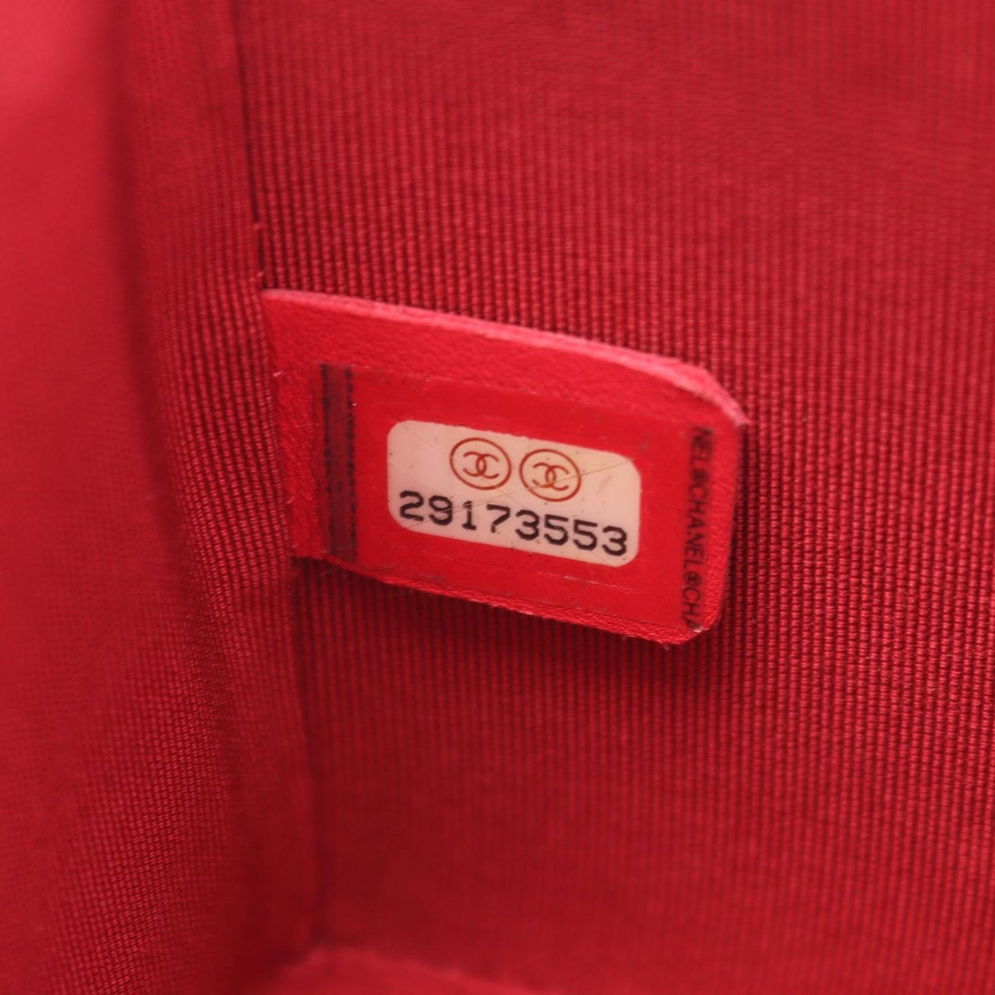 CHANEL Matelassé Mini Vanity Shoulder Bag in Magenta Lambskin