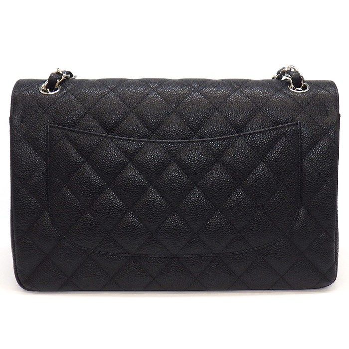 CHANEL Classic Matelassé 30 Handbag - Black & Bordeaux Caviar Leather