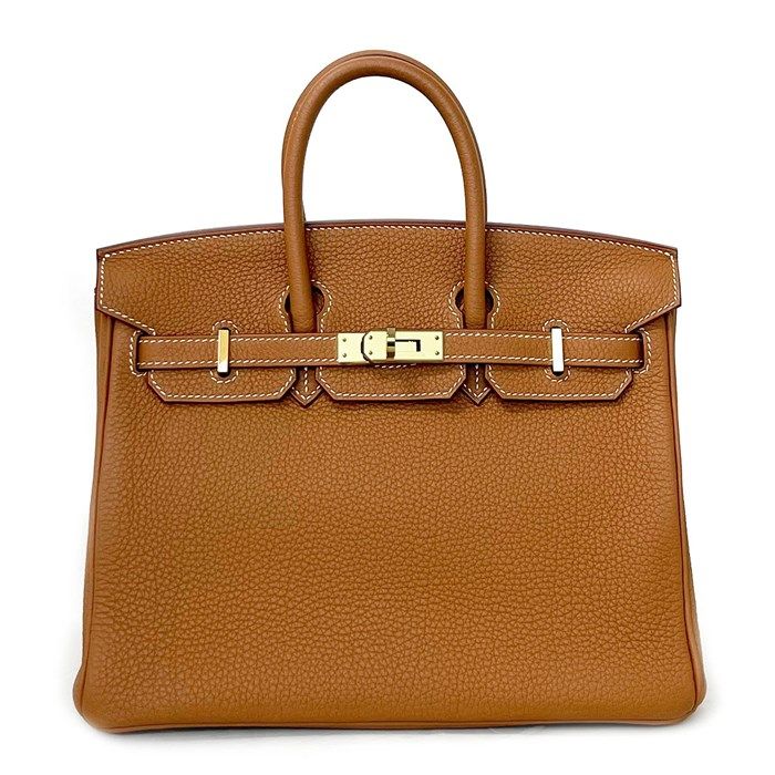 HERMES Birkin 25 Handbag - Gold Togo Leather, 2022 Edition
