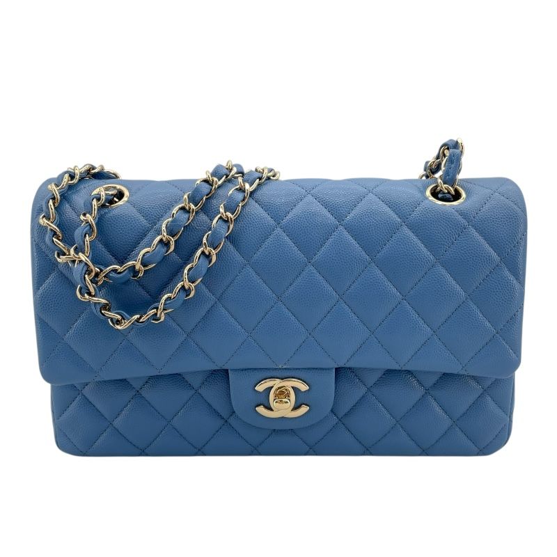 CHANEL Matelassé 25 Black Caviar Skin Shoulder Bag