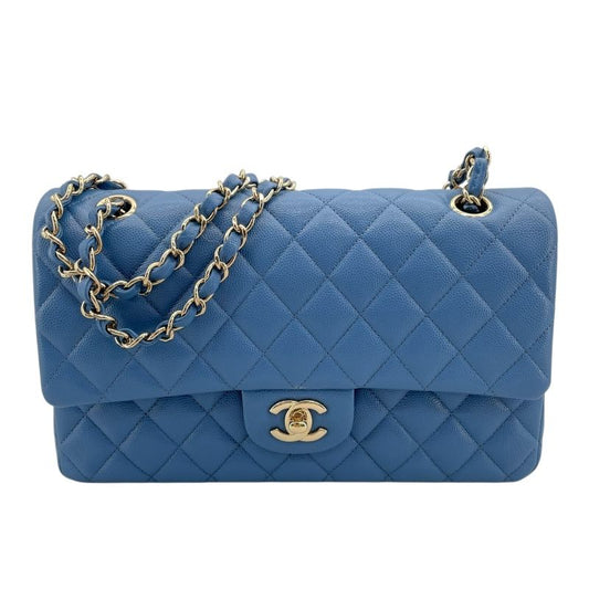 CHANEL Matelassé 25 Black Caviar Skin Shoulder Bag