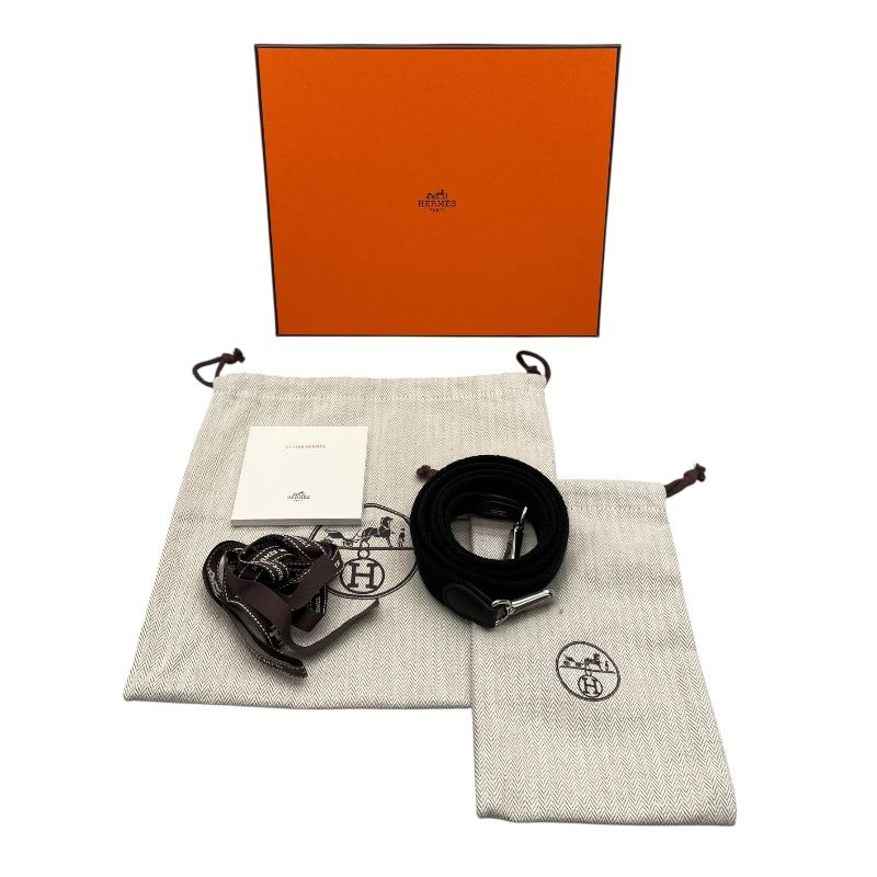 HERMES Evelyne TPM Black Togo Leather Shoulder Bag with Silver Hardware