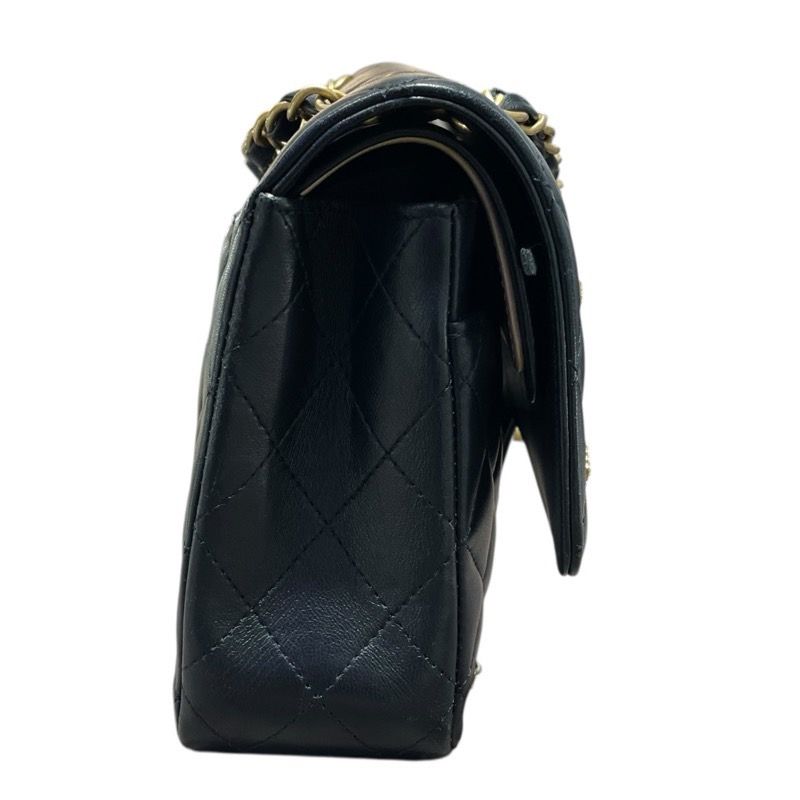 CHANEL Matelassé 25 Cambon Black Lambskin Shoulder Bag
