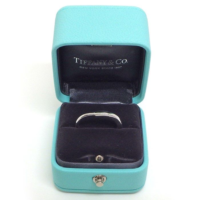 Tiffany & Co. Lock Ring in K18 White Gold - Size 14