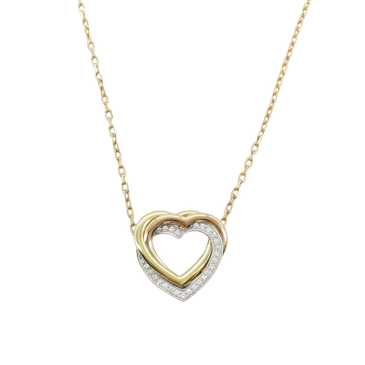 CARTIER Trinity Heart Necklace in K18 Gold - Exquisite Elegance