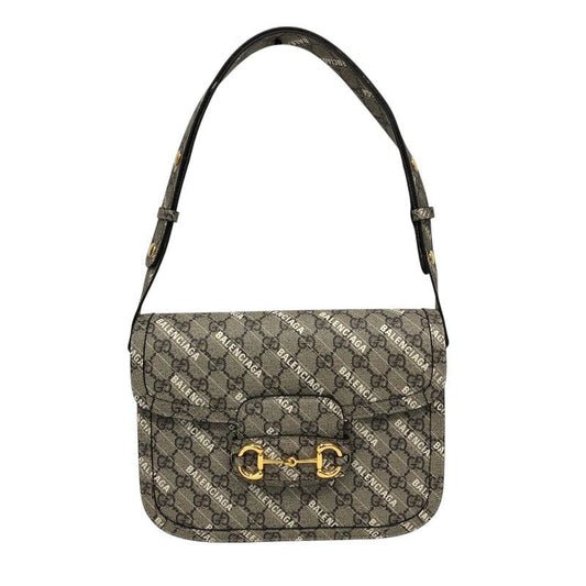 GUCCI Horsebit 1955 x Balenciaga Collaboration Shoulder Bag
