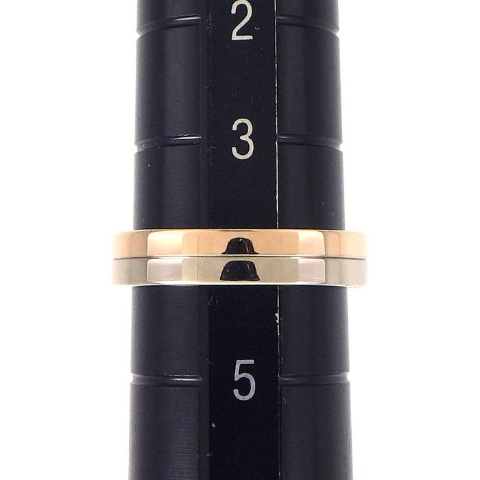 Cartier C2 Double Heart Pinky Ring in K18PG & K18WG - Size 4