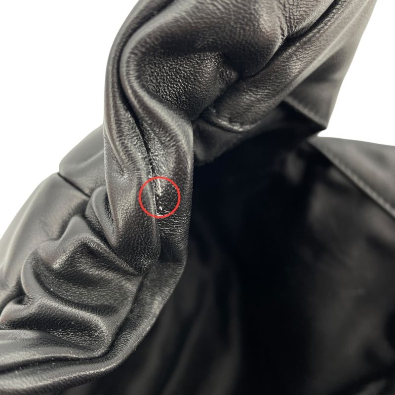 Miu Miu Logo Hobo Bag 5BC175 in Black Nappa Leather