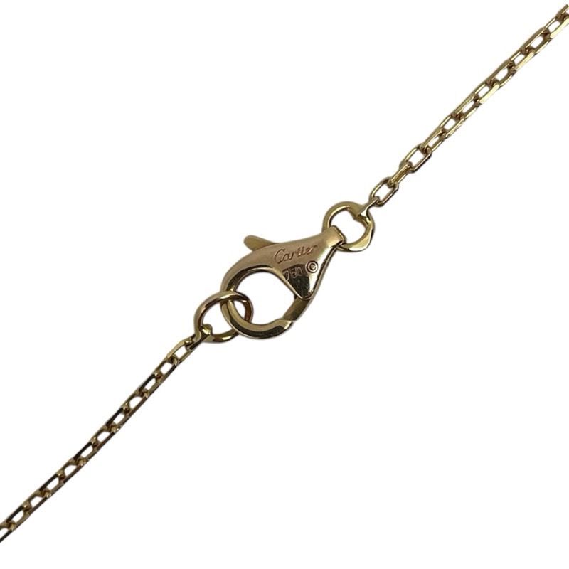 Cartier Logo Double Diamond Necklace in 750PG Gold