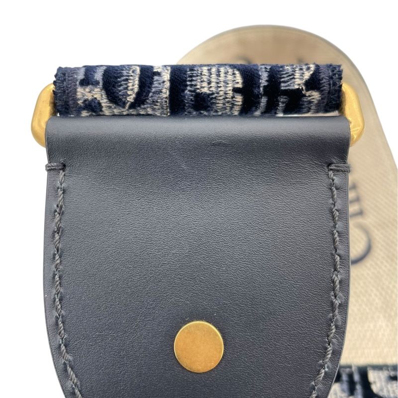 Christian Dior Oblique Velvet Strap in Blue Canvas & Leather