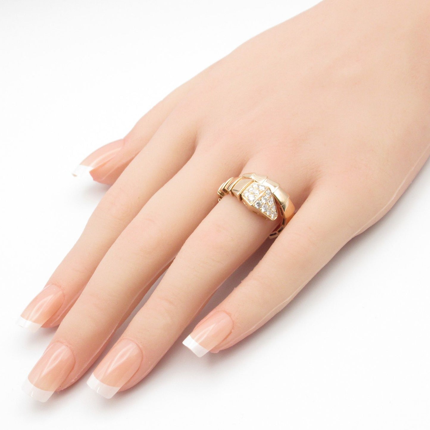 BVLGARI Serpenti L Diamond Ring in 18K Pink Gold