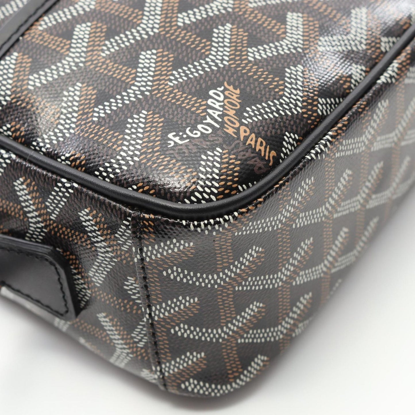GOYARD Cap Vert PM Shoulder Bag - Black PVC Canvas & Leather