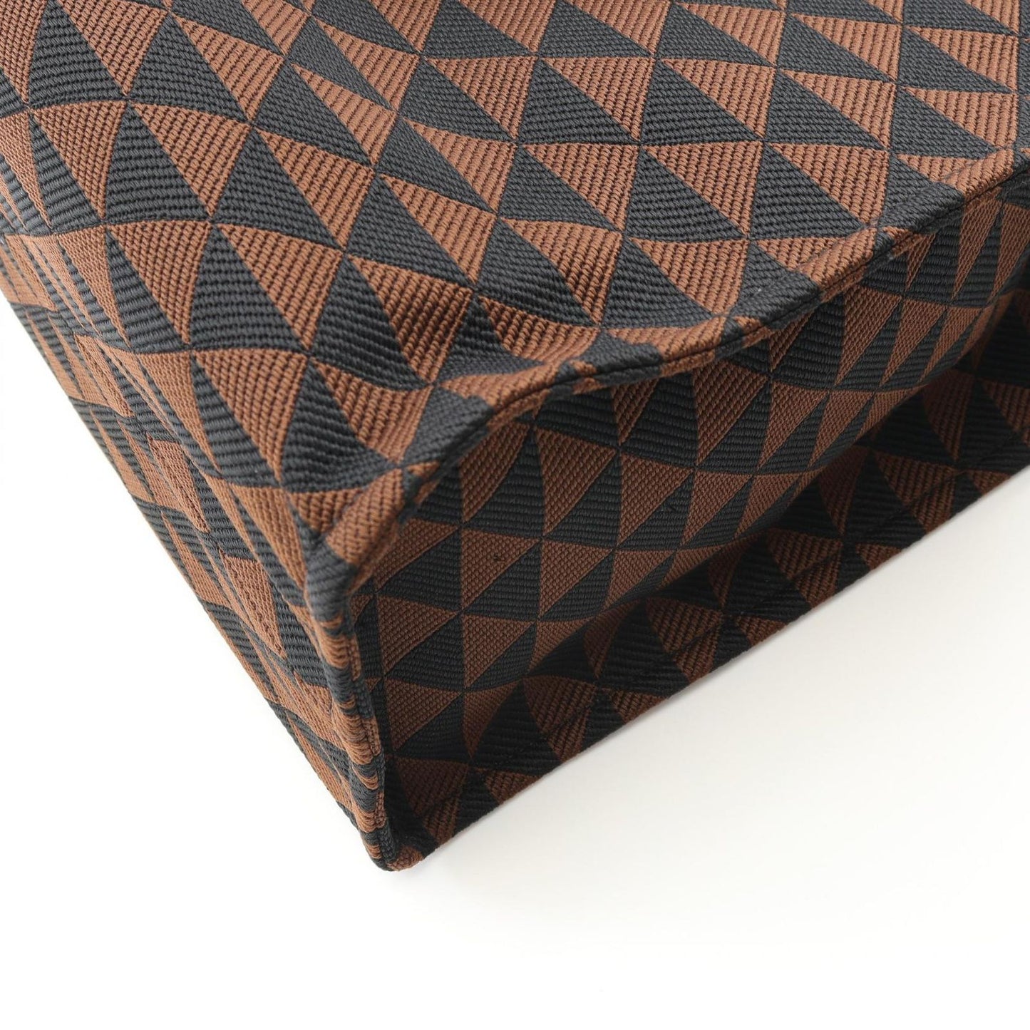 PRADA Dark Brown/Black Canvas Tote Bag - Unused Luxury