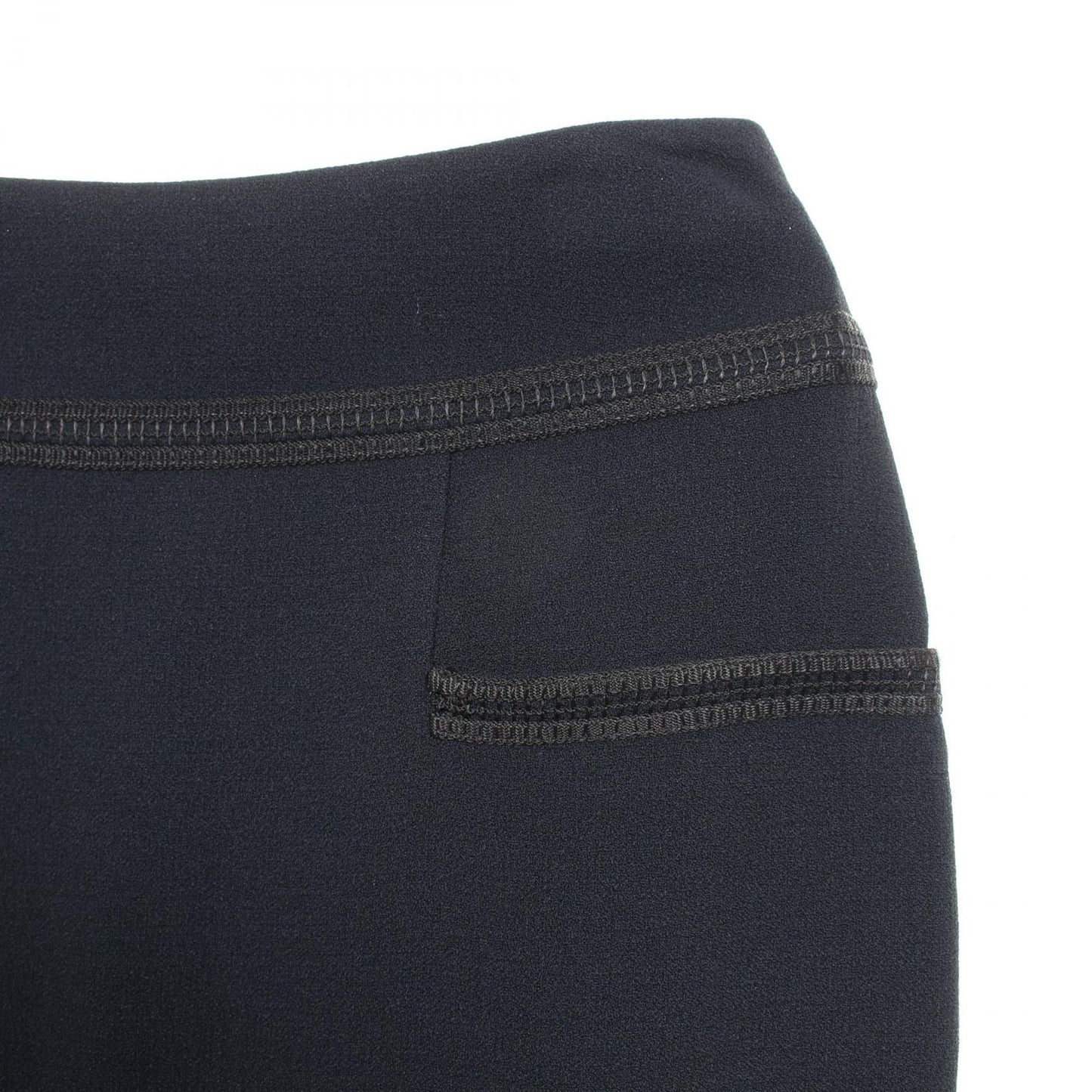 CHANEL Camellia Button Skirt in Navy - Exquisite Craftsmanship