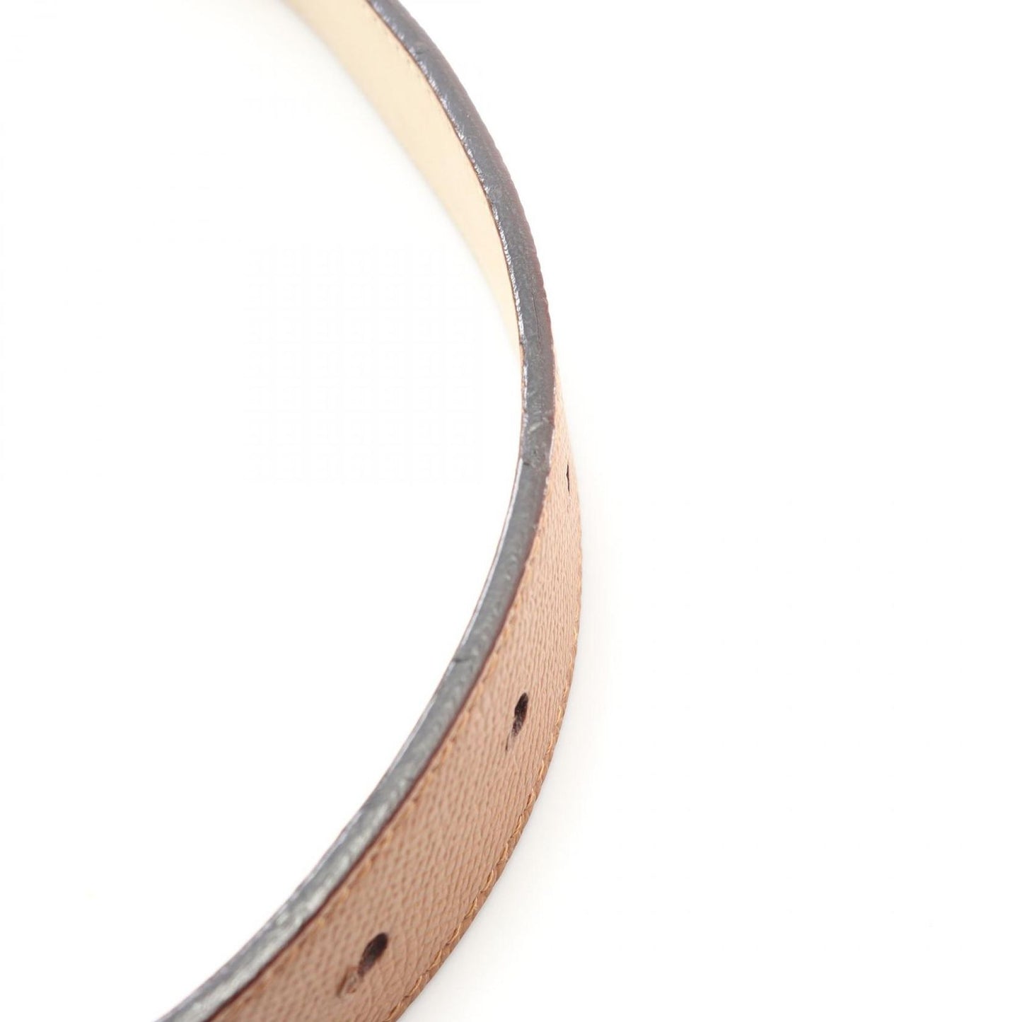 BVLGARI Brown Leather Belt with Gold Accents - Timeless Elegance
